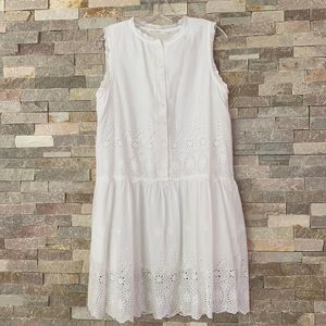 Ellison embroidered white cotton midi dress